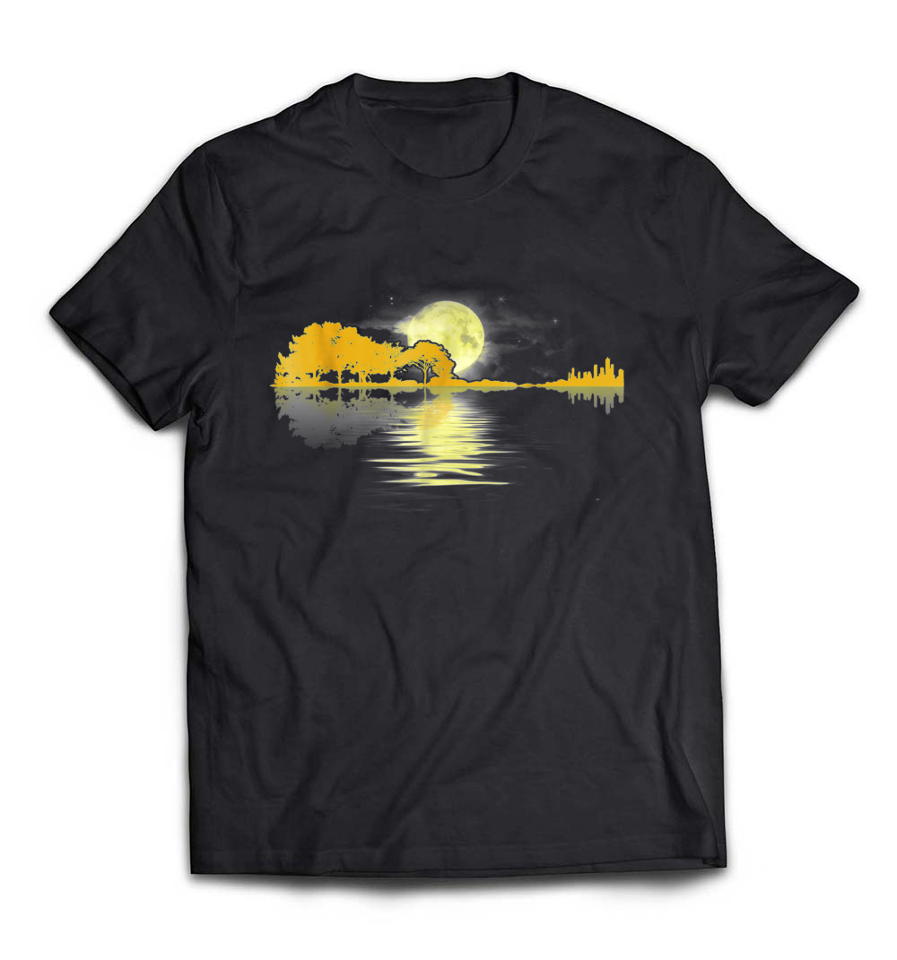 Guitar Lake Shadow Love Guitar T-Shirt: A Tribute to Music and Nature